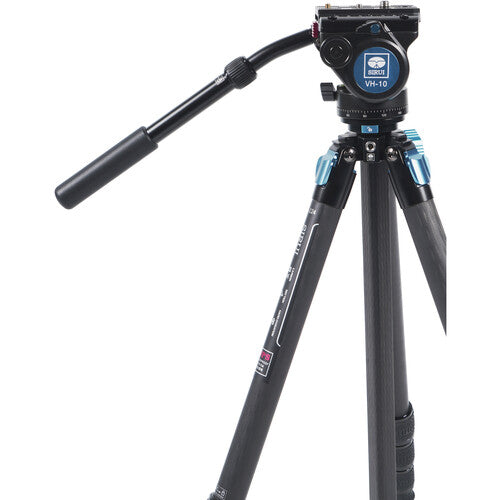 SIRUI ST-224 Quick Release Carbon Fiber Tripod with VH-10 Video Head - Image 7